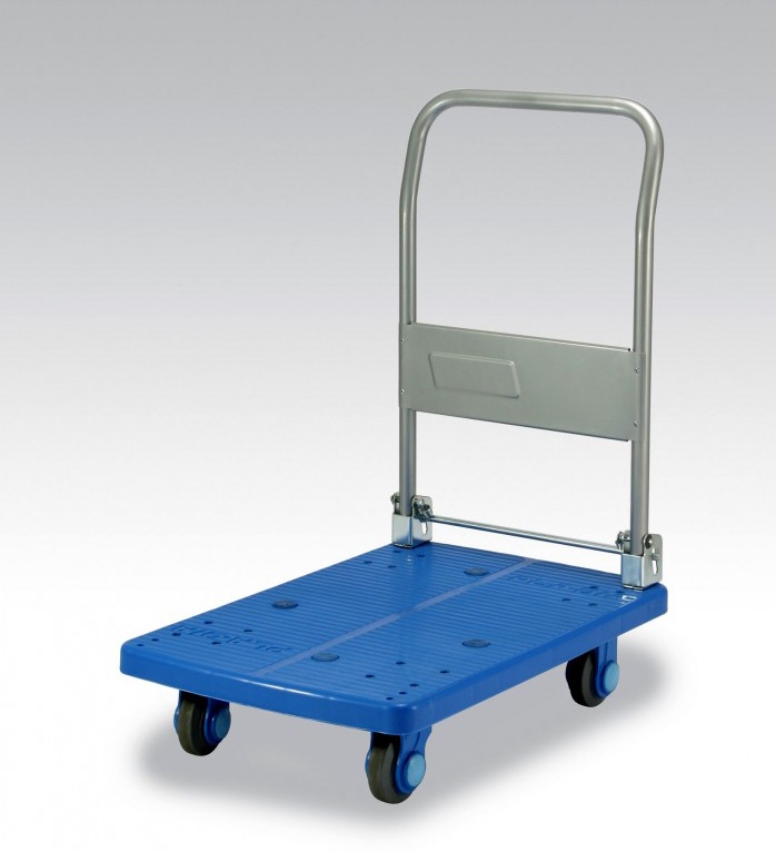 カナツー PLA250-DX 樹脂製ハンドル折りたたみ台車 静音台車