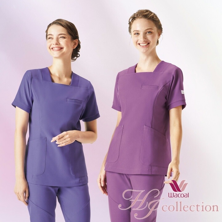 ワコール スクラブ 医療 白衣 フォーク 女性用スクラブ FOLK HI711