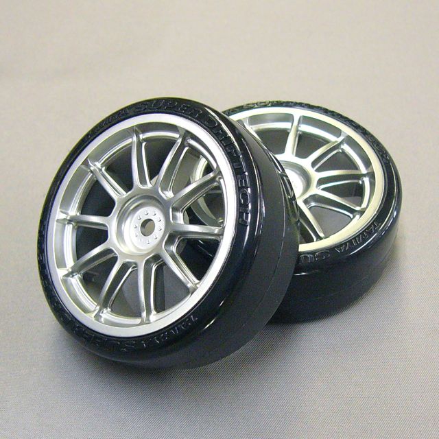 タミヤ OP.1022 メッキ10Pホイール off= 0 接着済みスーパードリフト