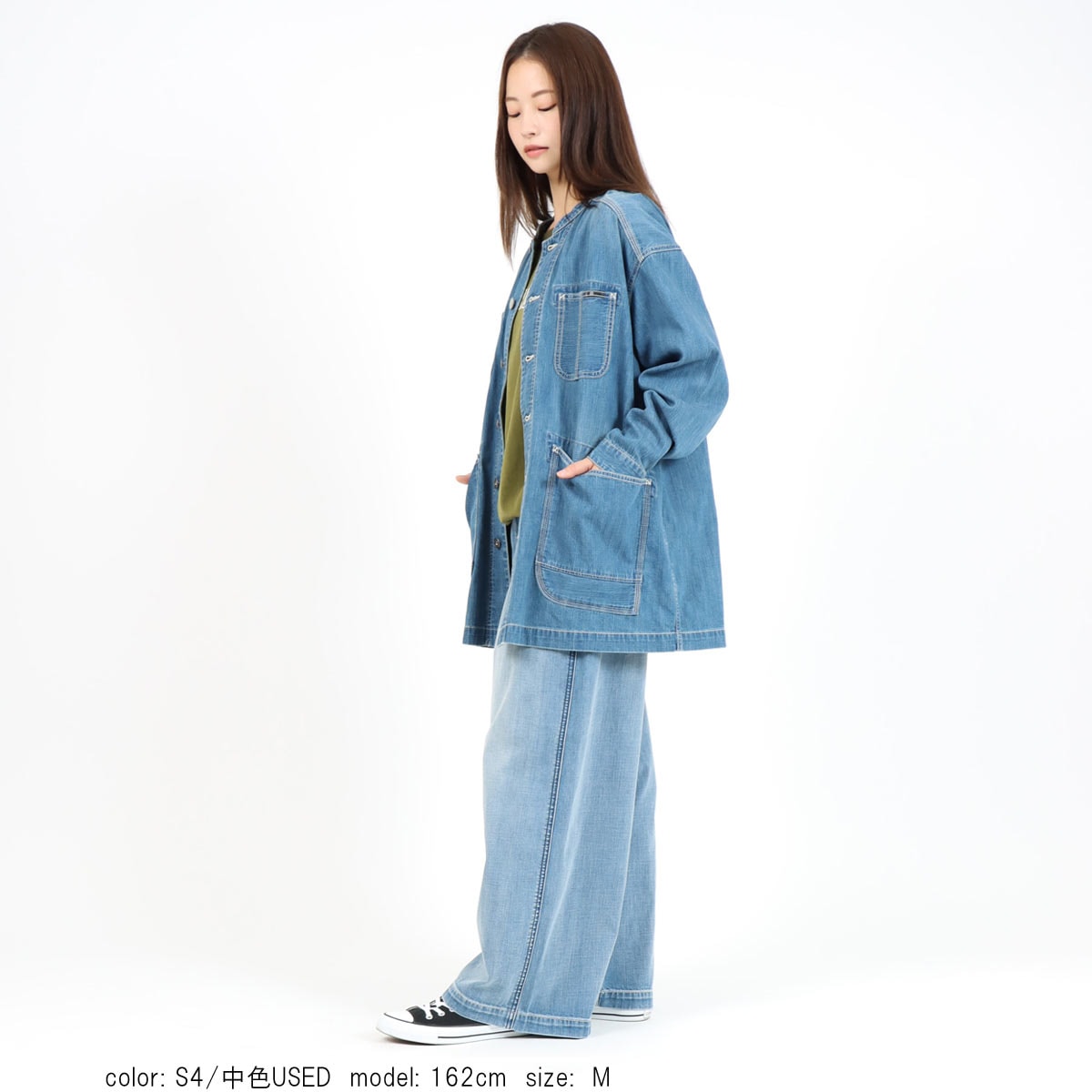 Cafetty公式】8ozライトオンスデニムカバーオール｜太番手ムラ糸×2/1綾