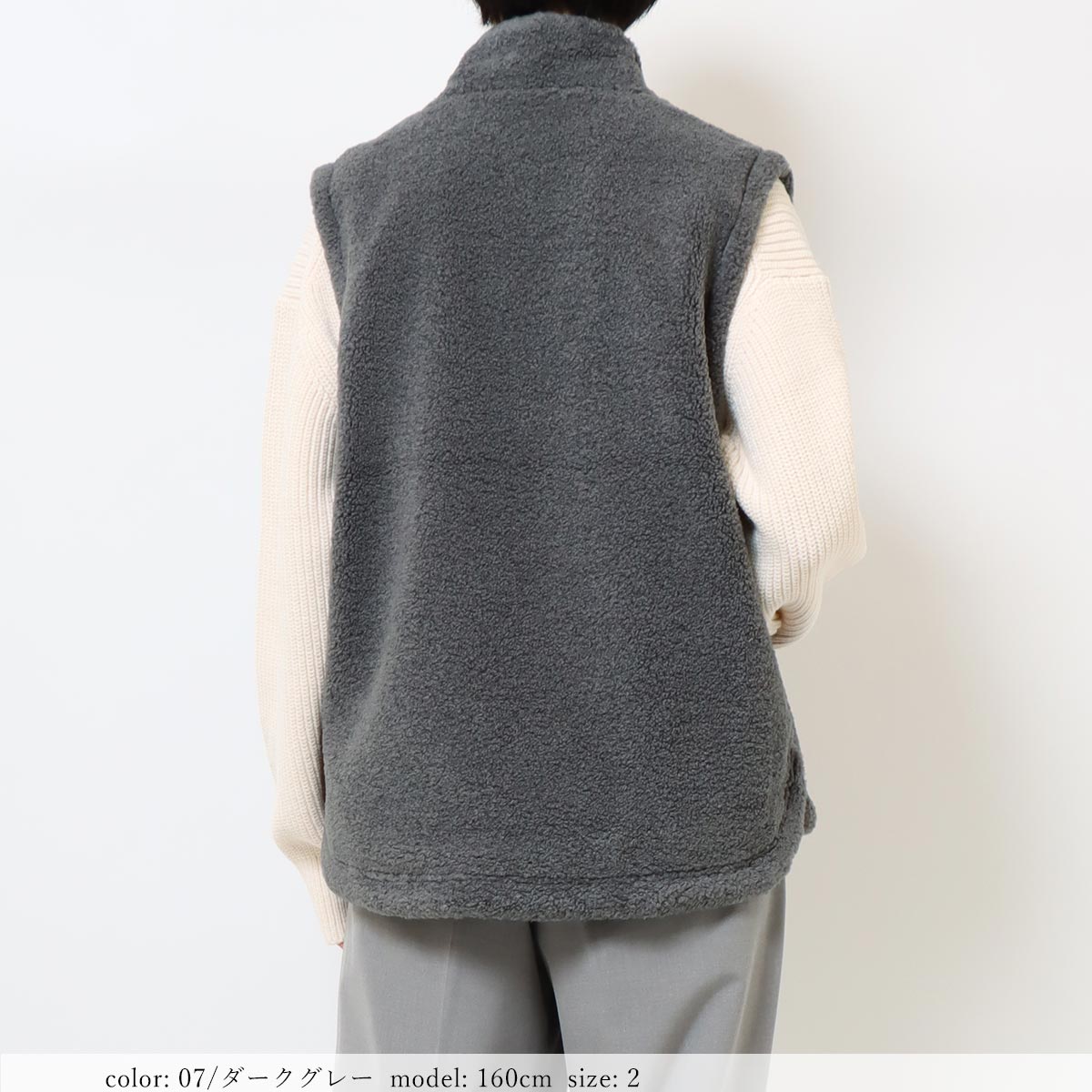 M.J.G ボアベスト レディース 秋冬 アウター 軽量 保温 フェイクボア