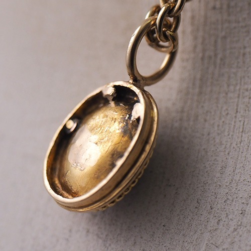 9金 カボションガーネット ペンダントトップ