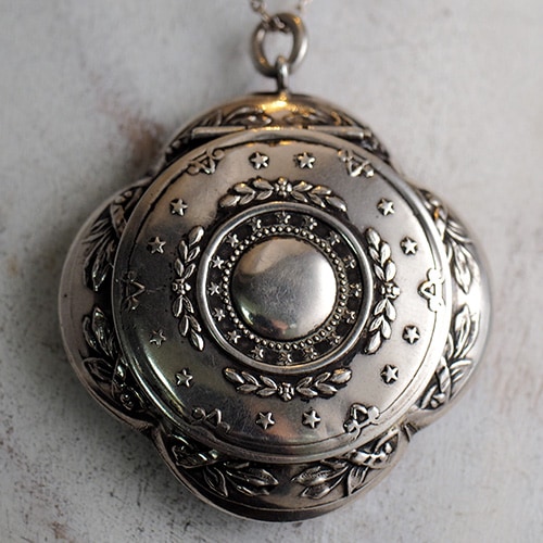 シルバー スター＆月桂樹 コンパクトミラー ペンダント