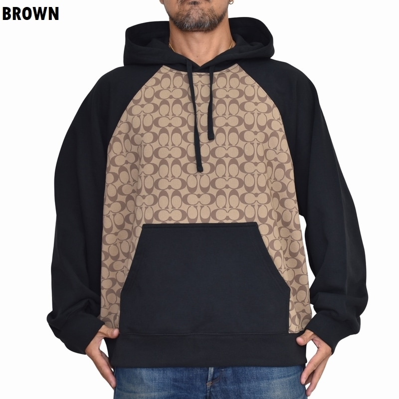 大きいサイズ メンズ COACH コーチ プルオーバー フーディー パーカー