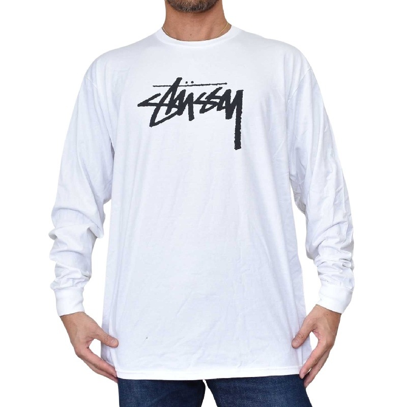 アウトレット返品不可】 STUSSY ステューシー ロンT 長袖 Tシャツ 白