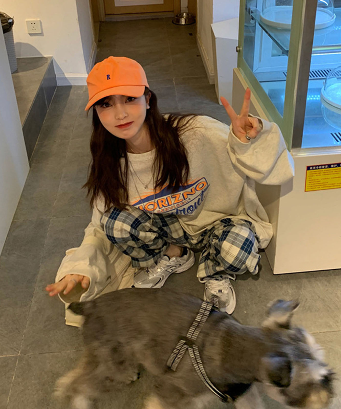 DEVICE select カレッジロゴスタイル オーバーサイズスウェット