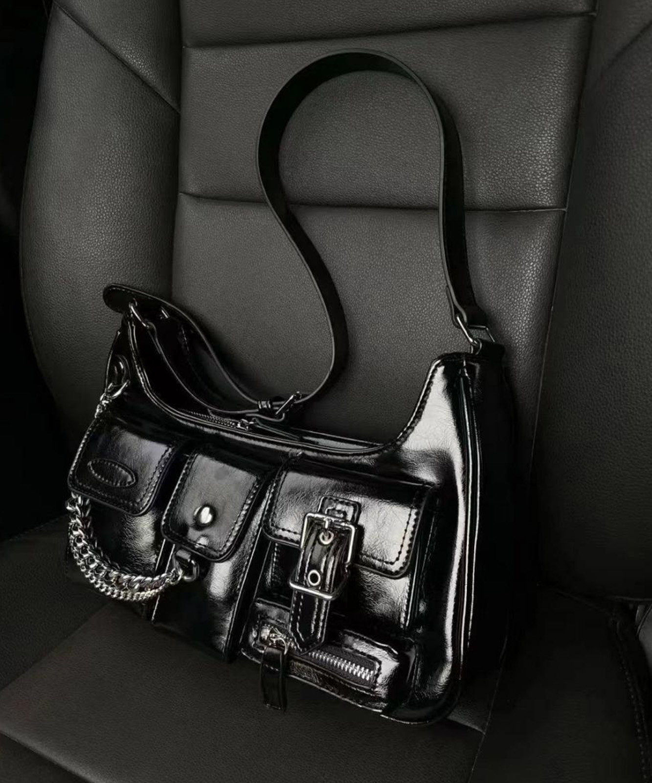 DEVICE select 】 マルチポケット チェーン ショルダーバッグ