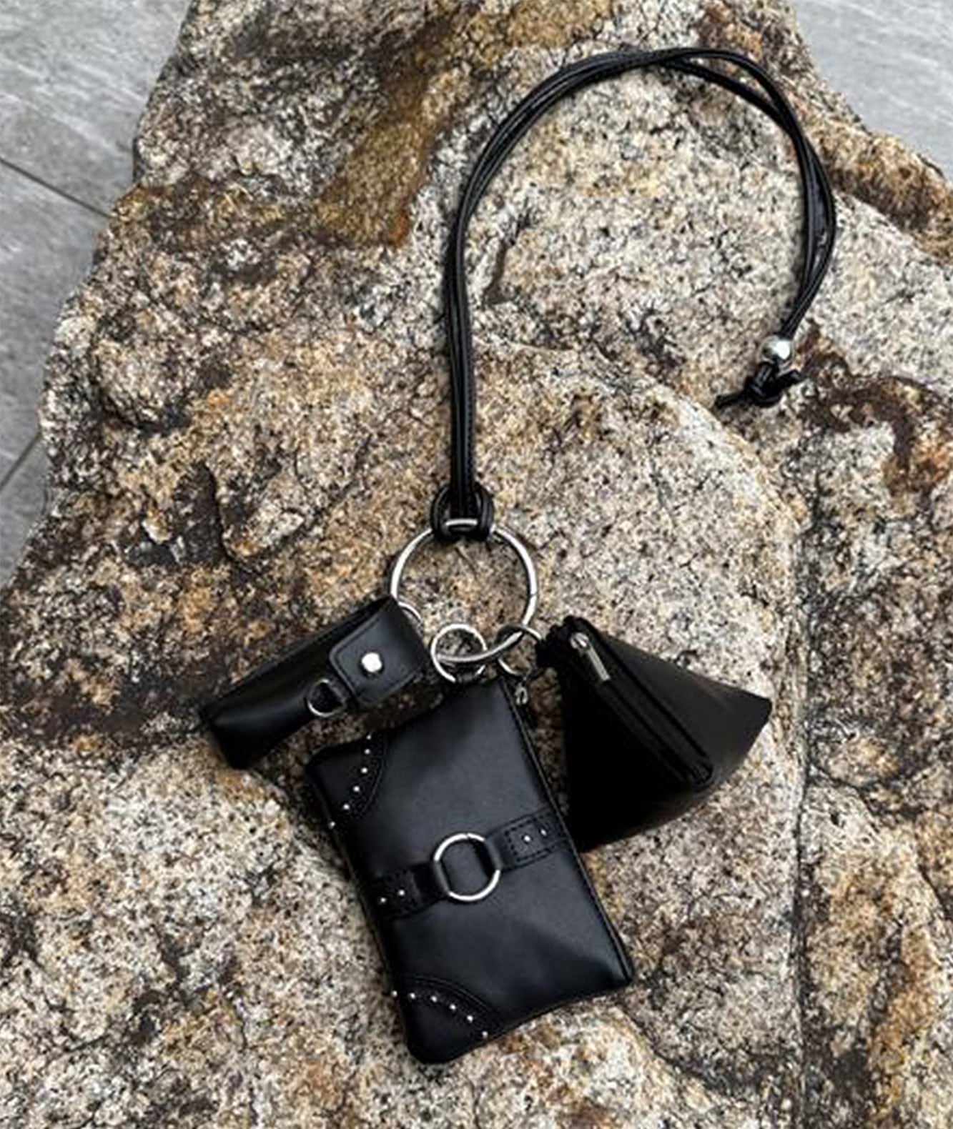 DEVICE GAL 】 3パーツ スタッズ カスタム ポーチ ストラップ リップ