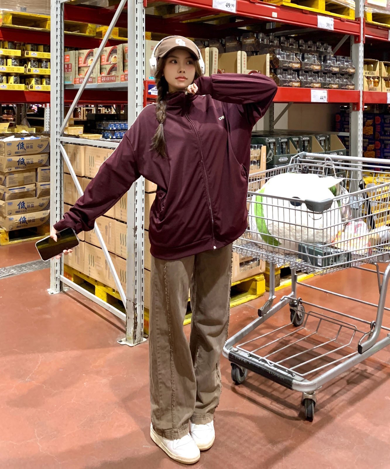 DEVICE select ダブルライン シンプル トラックジャケット ジャージ