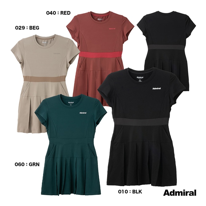 アドミラル Admiral テニスウェア レディス タックプリーツ S/S