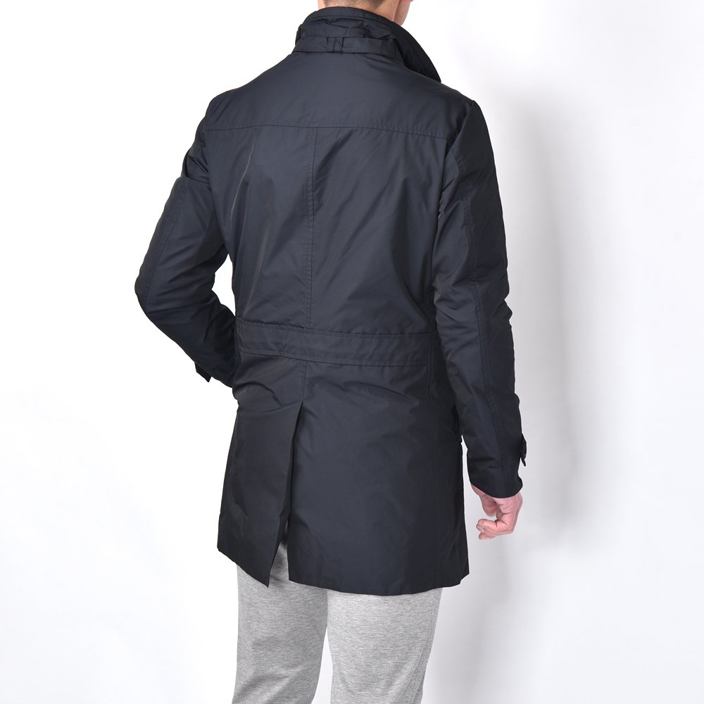 MOORER ムーレー MORANDI-KM ポリエステル ダブルブレスト コート NAVY
