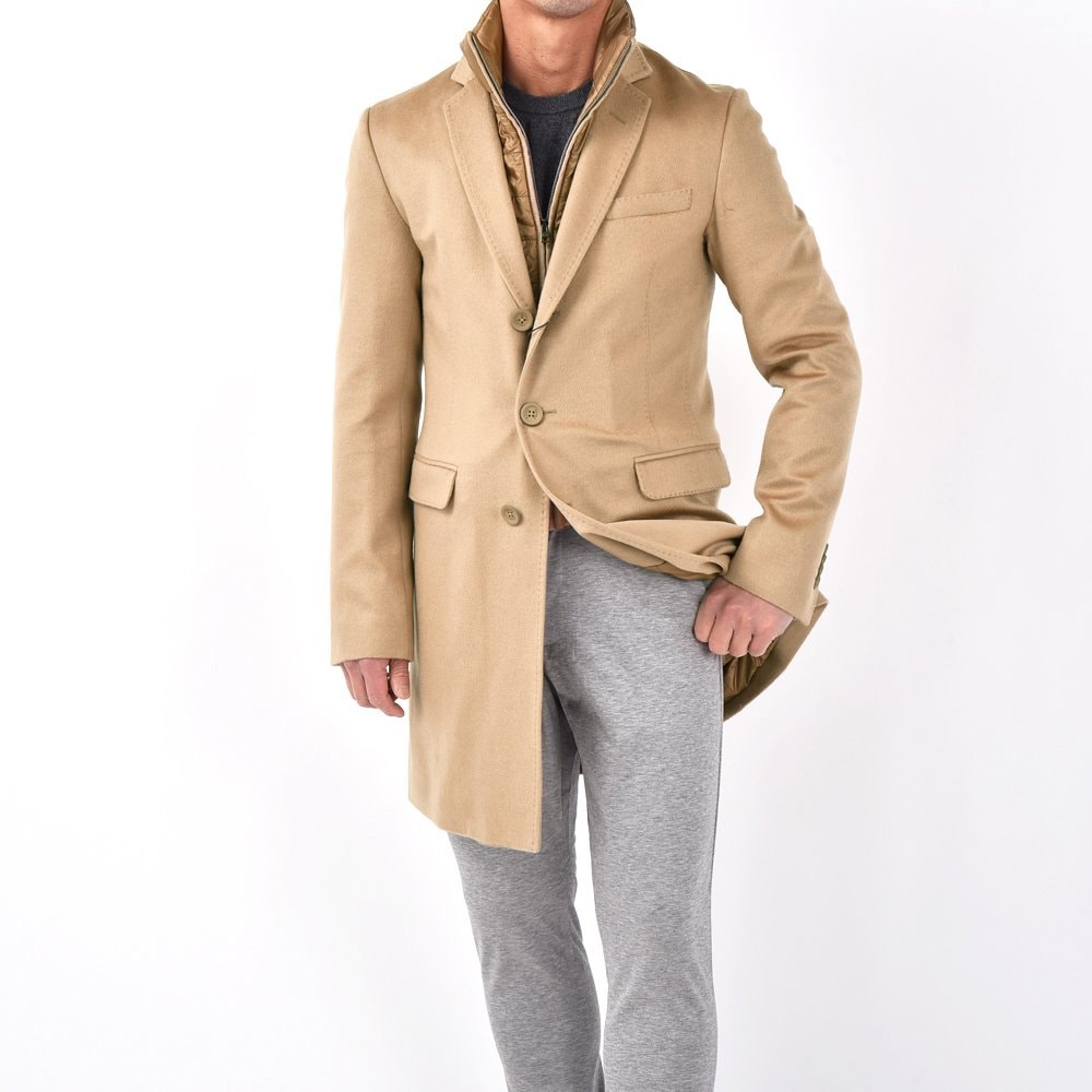 HERNO ヘルノ カシミヤフランネル サーモアライナー付き チェスター