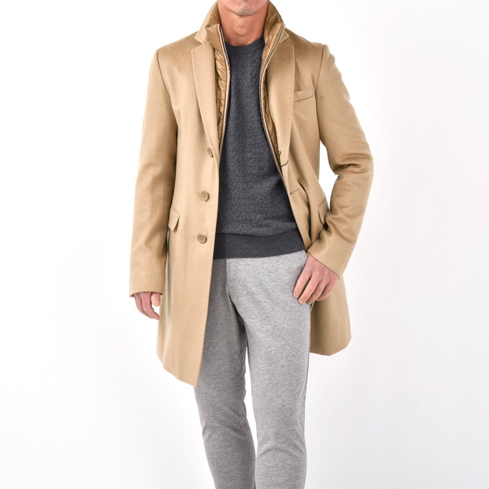 HERNO ヘルノ カシミヤフランネル サーモアライナー付き チェスター