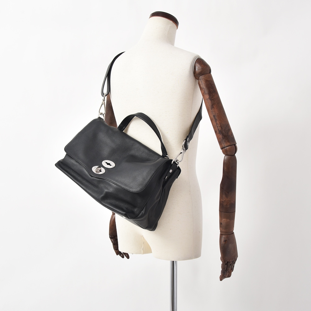 ZANELLATO ザネラート POSTINA M＋ MARCAPUNTO ショルダーバッグ BLACK