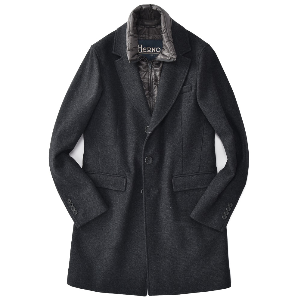 HERNO ヘルノ ウールメルトン×サーモア チェスターコート CA0045U