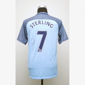 アグエロ直筆サイン入りマンチェスターC16/17ホームユニフォーム