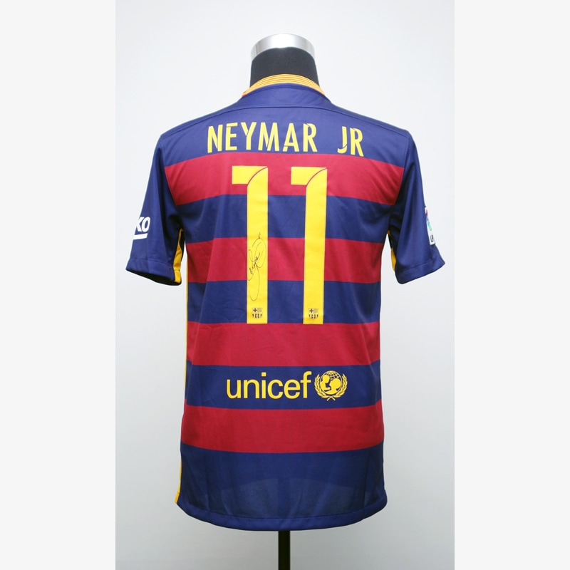 ネイマール直筆サイン入りバルセロナ15/16ホームユニフォーム | THE DUGOUT