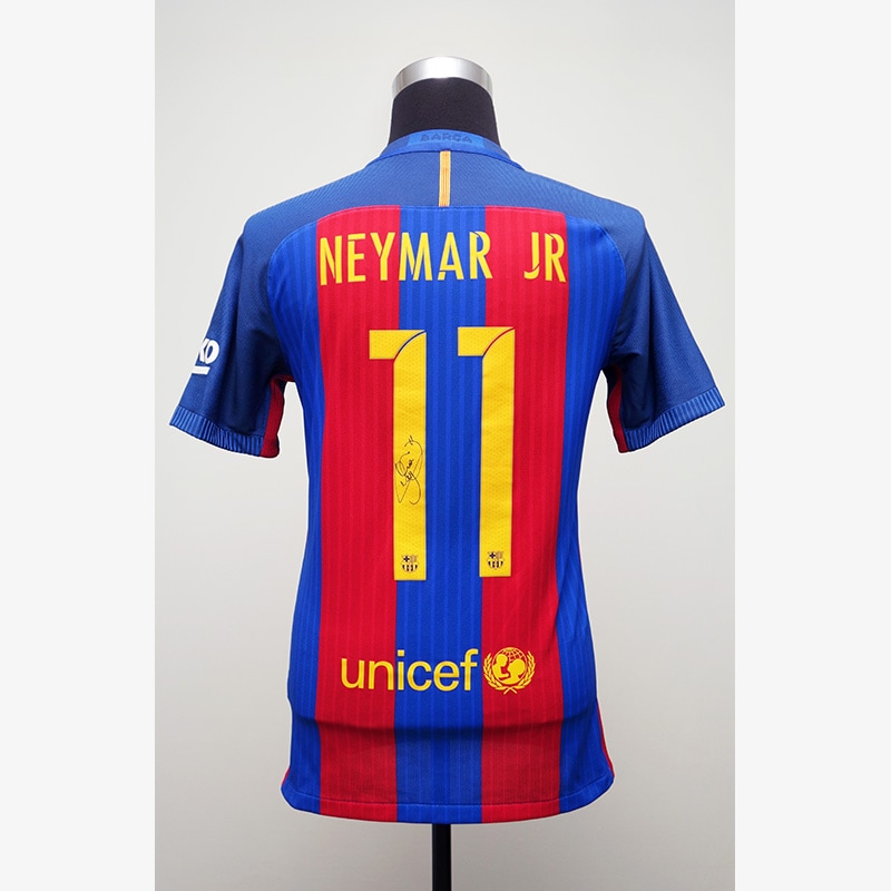 ネイマール直筆サイン入りバルセロナ16/17ホームユニフォーム