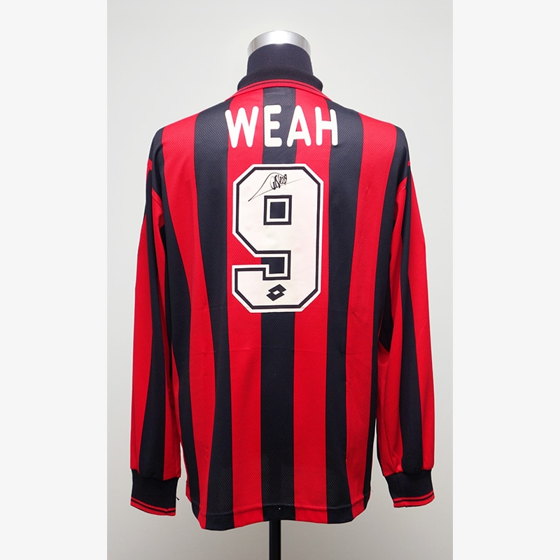 ウェア直筆サイン入り選手支給ACミラン96/97ホームユニフォーム | THE