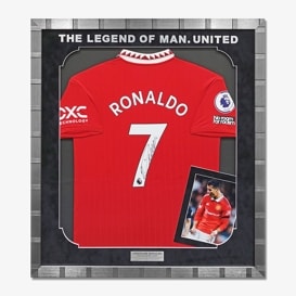 ロナウド直筆サイン入りレアルマドリード17/18ホームユニフォーム特製