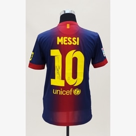 メッシ直筆サイン入りバルセロナ11/12ホームユニフォーム | THE DUGOUT