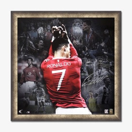 世界限定50枚] ロナウド直筆サイン入りグラフィックアート 