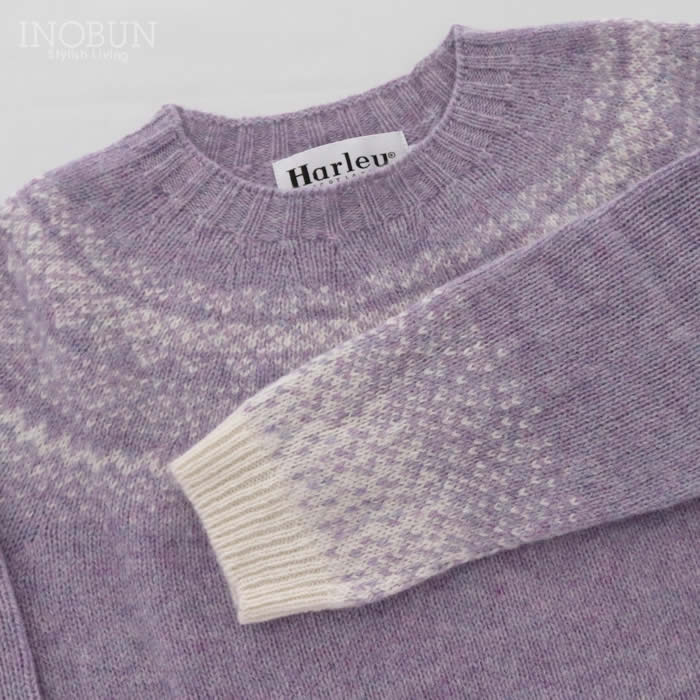 Harley of Scotland フェアアイルセーター パープル系 ハーレーオブ