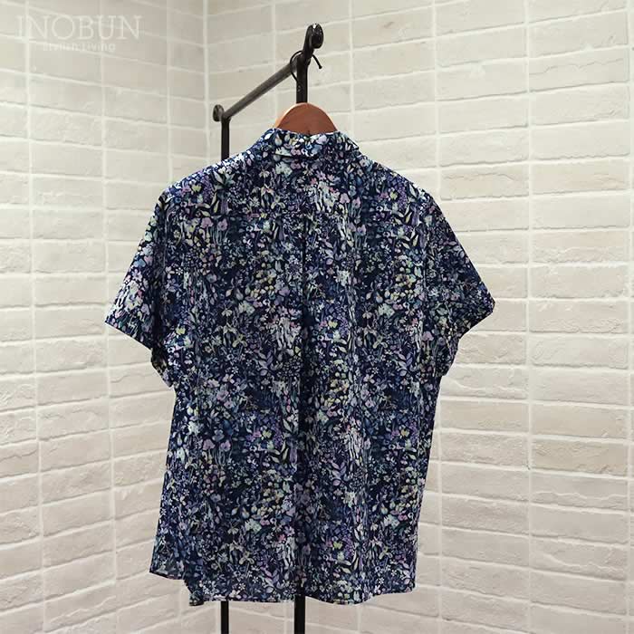 再入荷予定なし】J.Sloane リバティ 半袖 ギャザーレギュラーシャツ