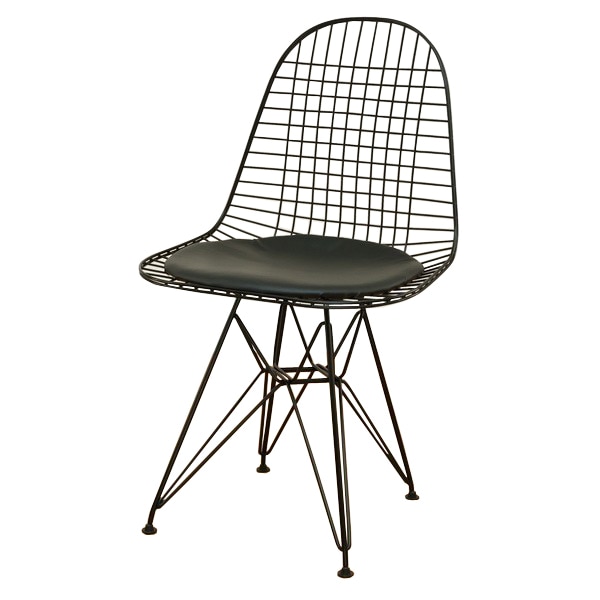 イームズ DKR ワイヤーチェア クッション付 ブラック