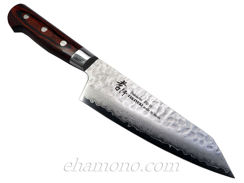 堺孝行 33層槌目ダマスカス 剣型三徳（切付三徳）160mm 【即日出荷品】