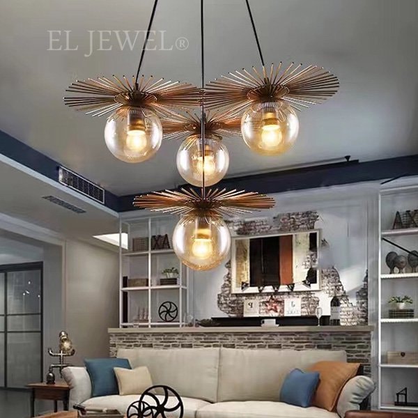 デザイン照明 ミッドセンチュリーライト 4灯（φ400～800×H250～mm