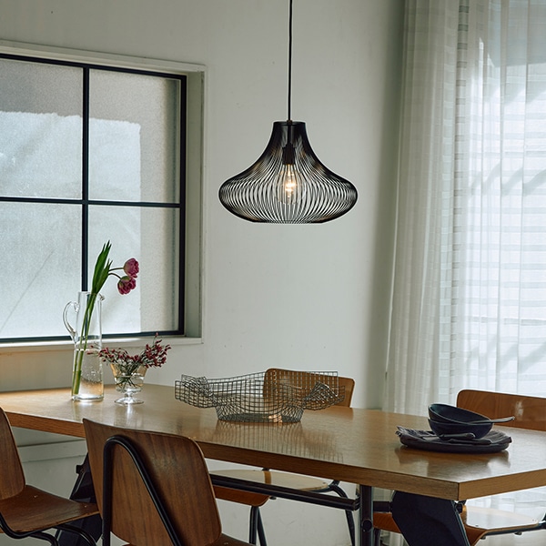 APROZ.】ネブラスカ ペンダントライト「NEBRASKA」ブラック（W380×D380