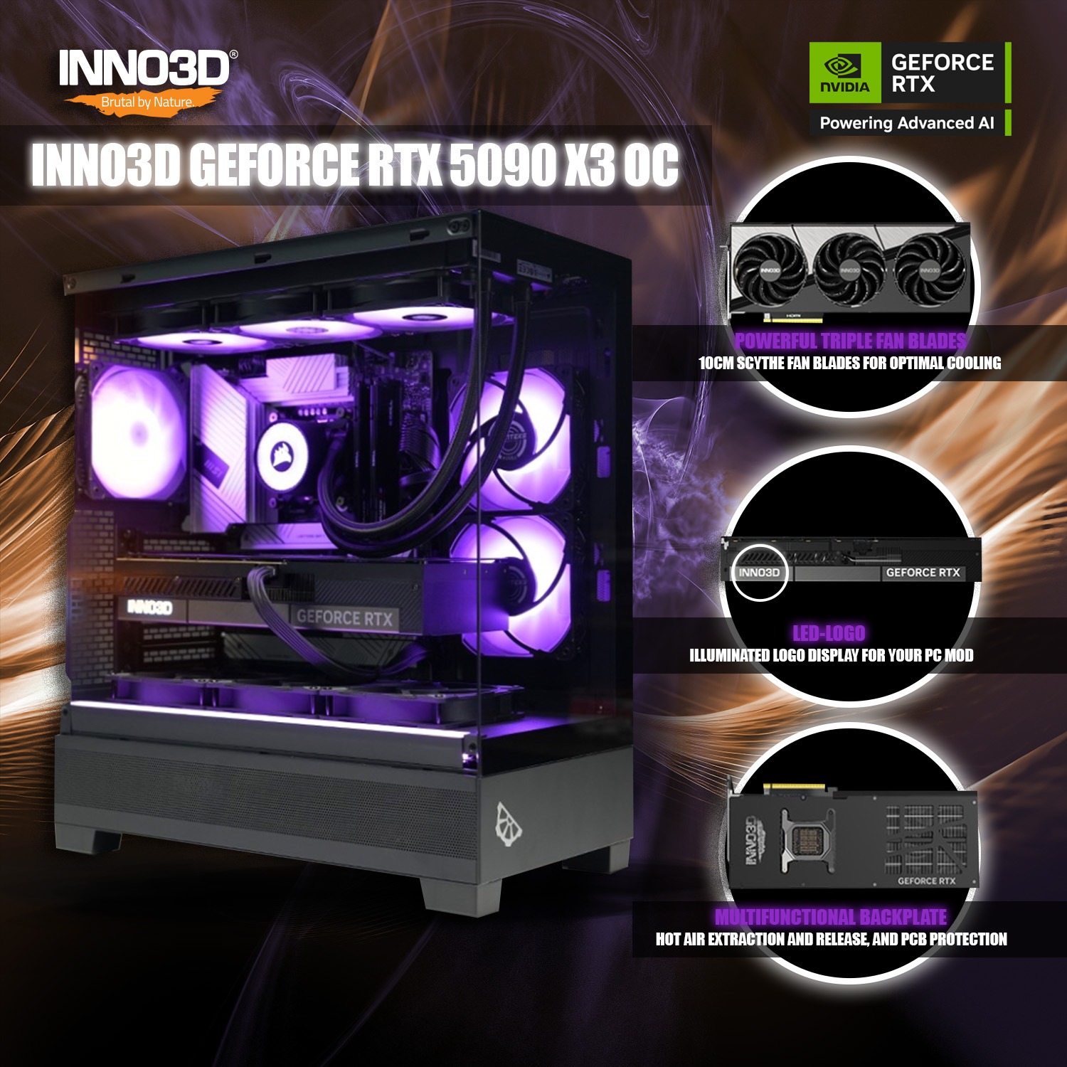 INNO3D GeForce RTX 5090 X3 OC N50903-32D7X-17593928 (GO000092) 3.0
