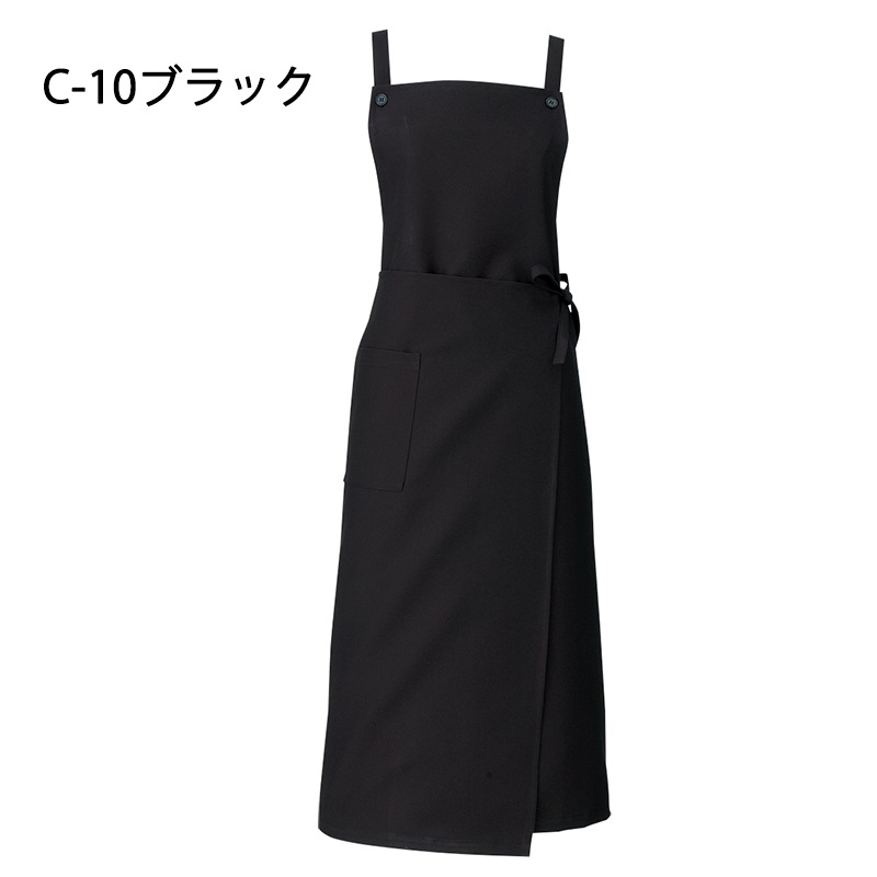 公式] ドレス風胸当てエプロン AS-5288
