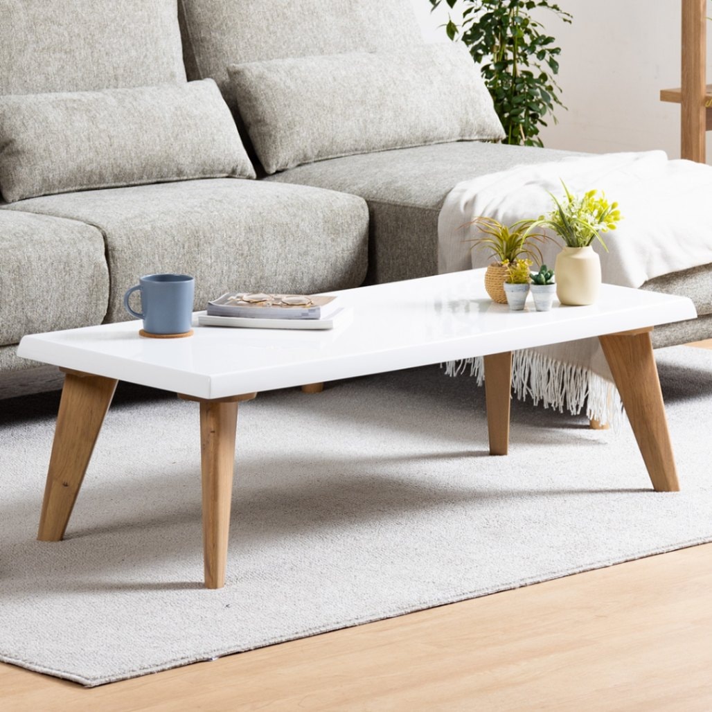 ローテーブル 北欧 白 おしゃれな テーブル MY 110 UV CT｜tac