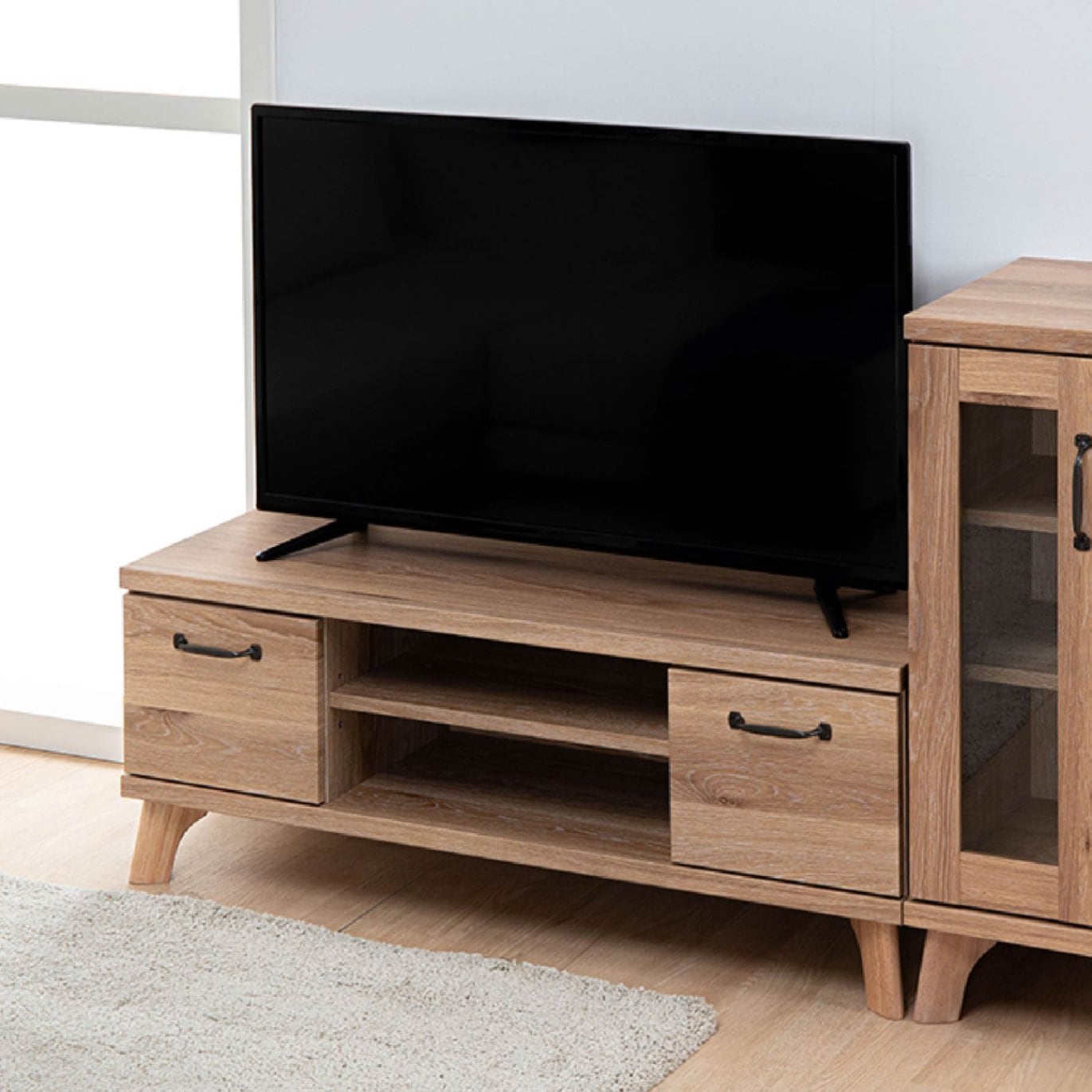 テレビボード テレビ台 105㎝ コンパクト ホワイト｜タックインテリア