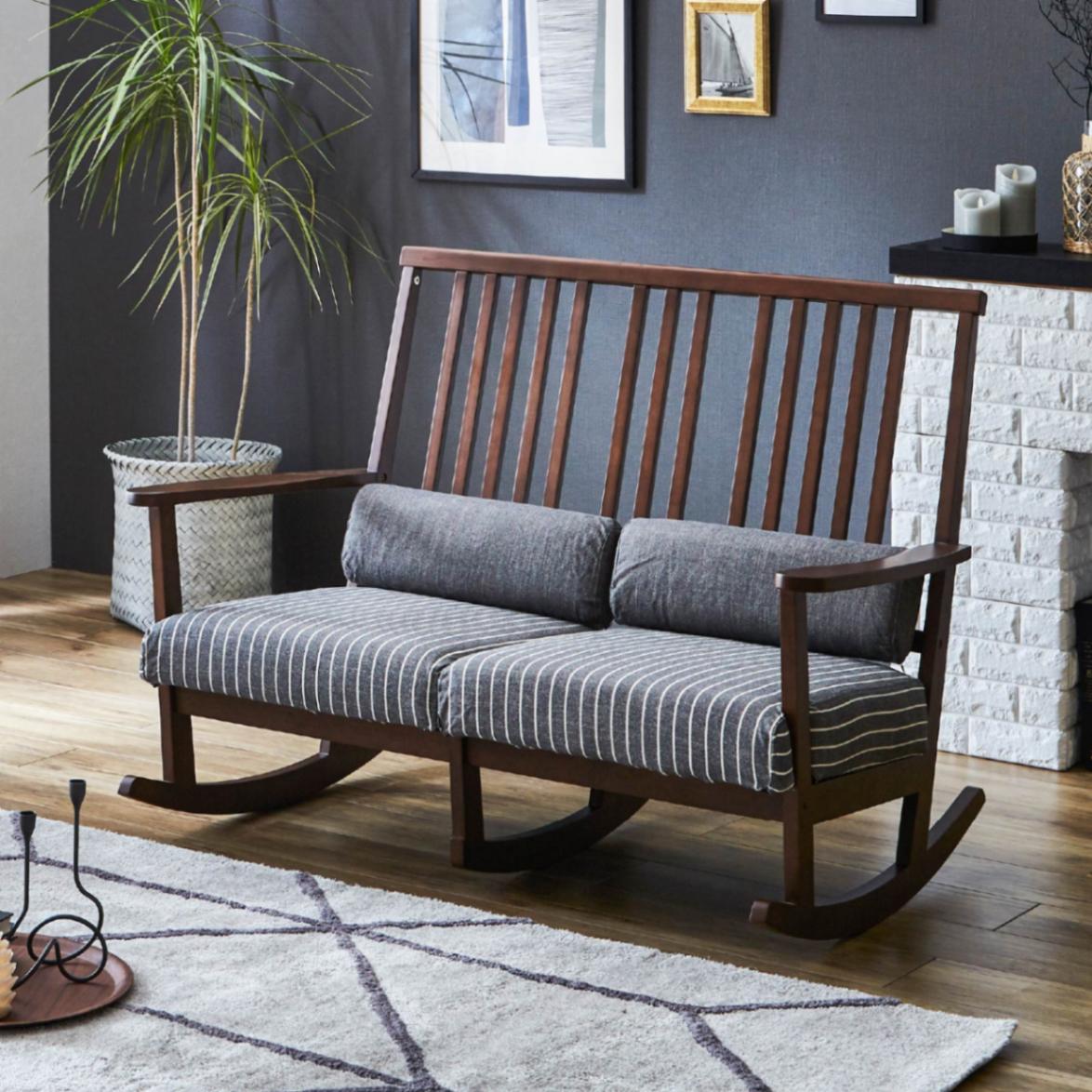 ロッキングチェア 天然木 ヒノキ MY ロッキングチェア（ブラウン