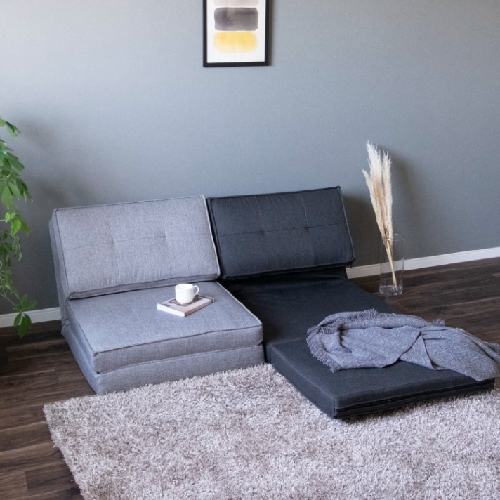 フロアソファ 1人掛け リクライニング ファブリック 1Pソファ 座椅子