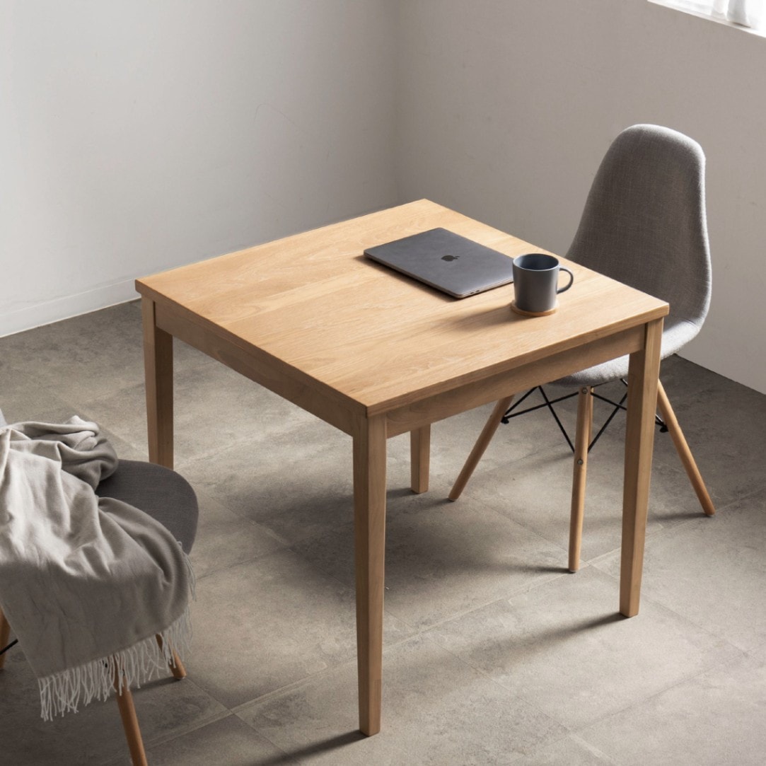 幅75］ サルビー ｜ ダイニングテーブル 正方形 オーク ウォールナット