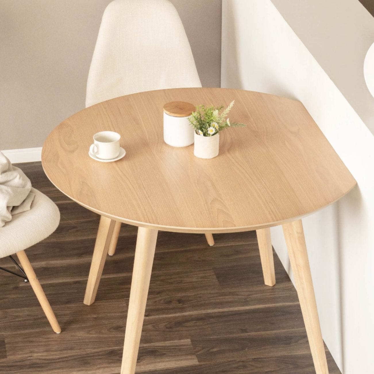 幅100］壁付け 丸テーブル ｜ ダイニングテーブル シンプルデザイン