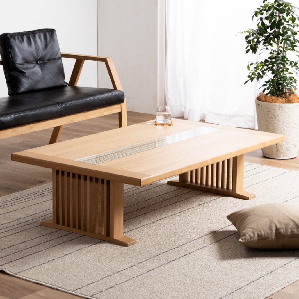 幅125］ 優雅 OAK ｜ リビングテーブル ローテーブル センターテーブル