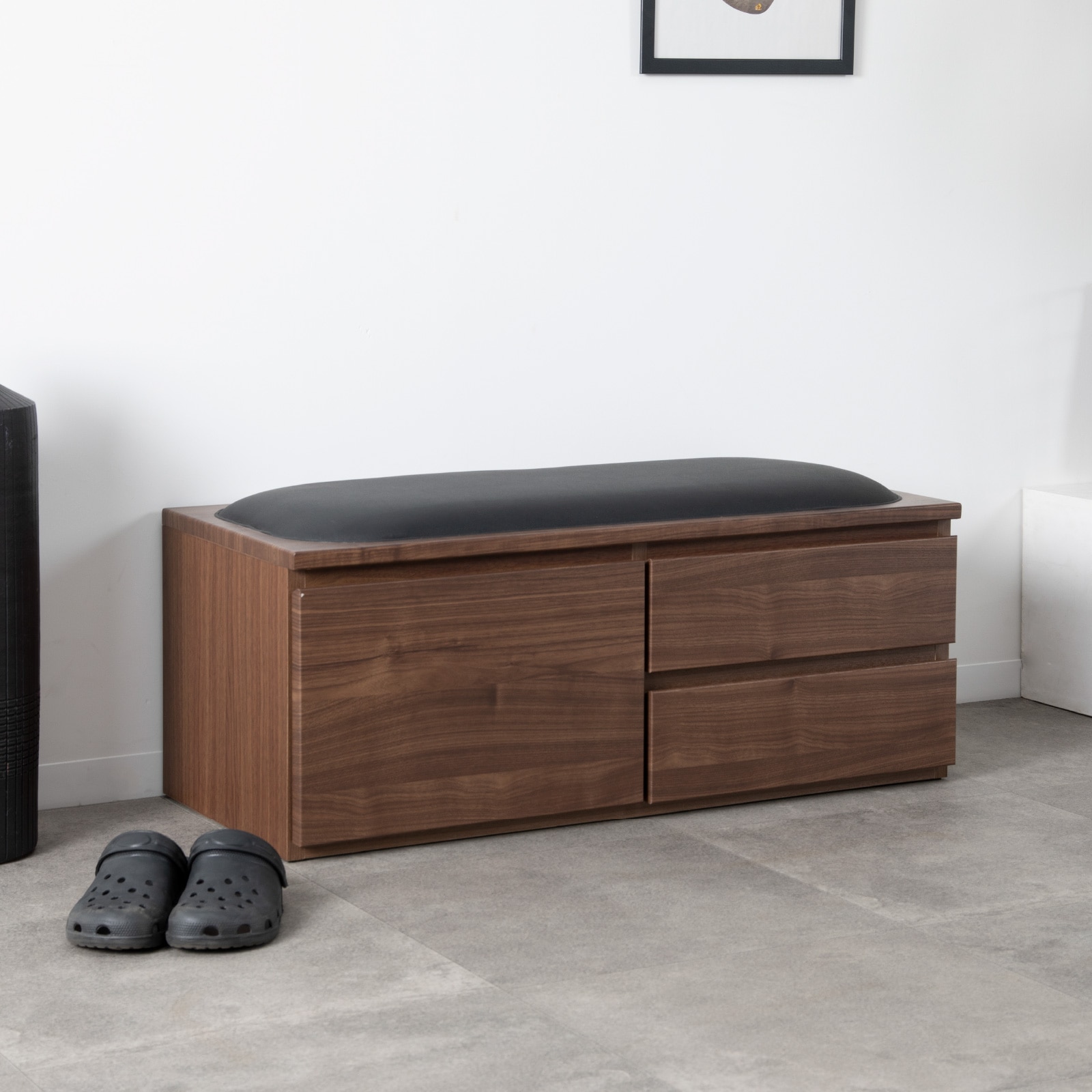 収納 チェスト ベンチ 大容量収納 ホワイト ブラウン MY 90 チェスト