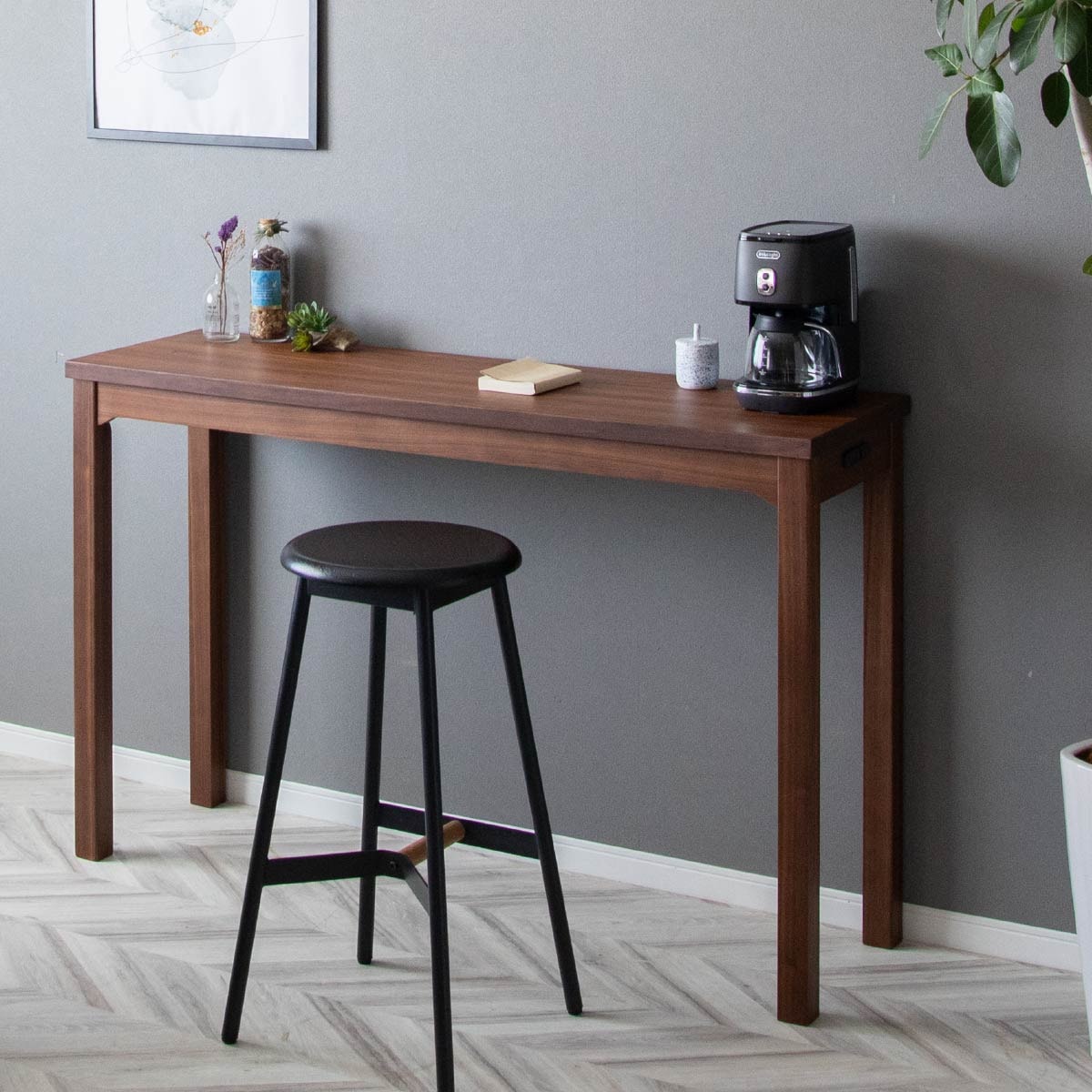 幅140］ ロンドン ｜ コンセント付き カウンターテーブル 北欧【公式