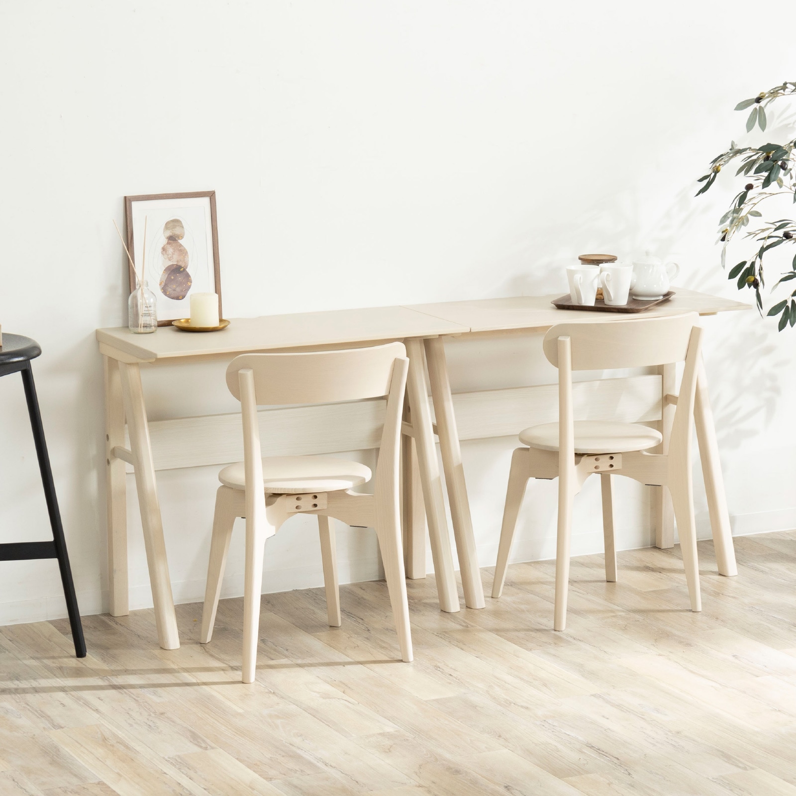 2脚セット】［座面高43］ 回転チェア スタッキング