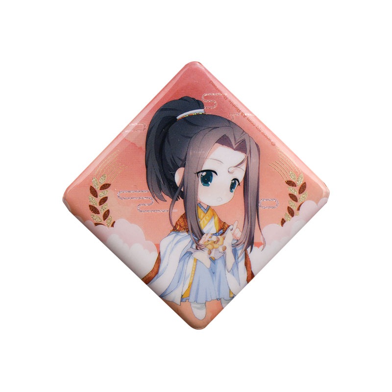 魔道祖師アニメ-スクエア缶バッジ 温寧 ウェン・ニン 魔道祖師アニメ