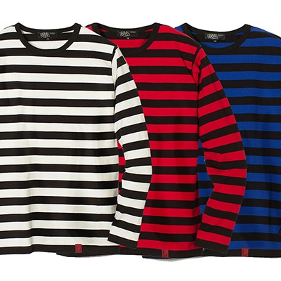 ボーダー（2.5cm幅）Tシャツ長袖｜『666』パンクロックファッションの通販