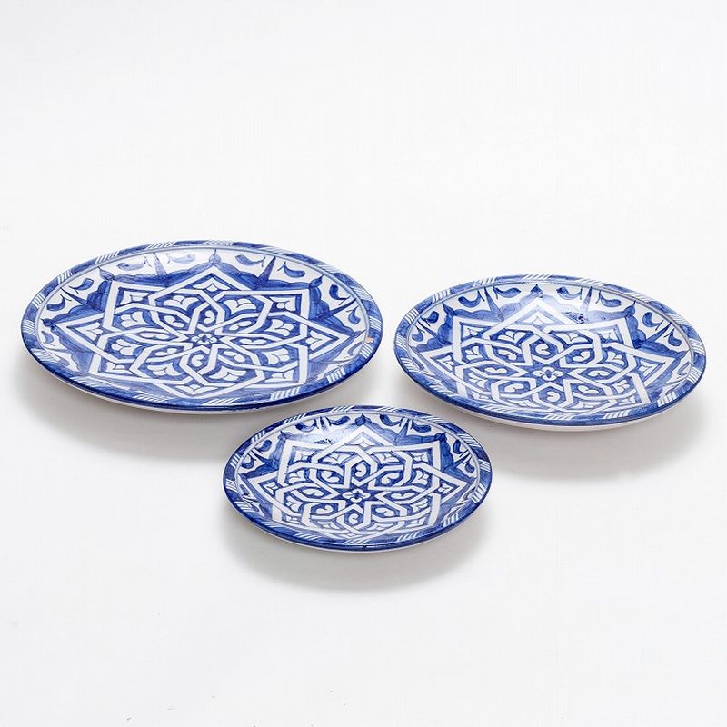 モロッコ3大陶器】フェズ プレート A | 大原真樹セレクト | FATIMA MOROCCO