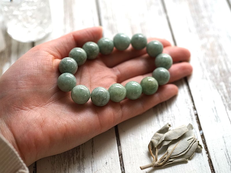 翡翠 （ひすい）(ミャンマー産) ブレスレット 14mm玉 No.19｜最高級