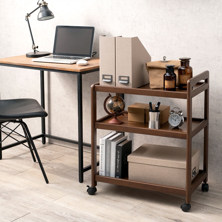 天然木キッチンワゴン VW-7977｜ファミリー・ライフ公式通販