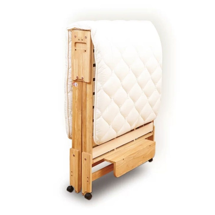 日本製 らくらく折りたたみ式桧すのこベッド シングル NK-2766